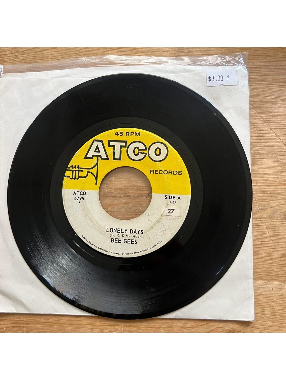 Bee Gees - Lonely Days/Man for All Seasons 45rpm VG+ R19
